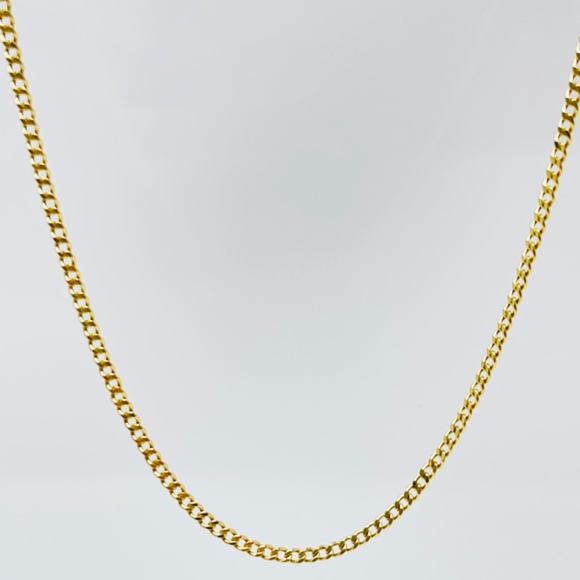 22inch,14k Gold Curb Chain Necklace - Picture 8 of 17